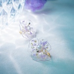 クリアフラワーイヤリング&ピアス/ラプンツェルと魔法の花