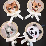 刺繍ワッペンアイロンパッチ★maruokunn713様専用　ねこ　うさぎ　２点のみ