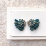 wool flower(cerulean)ピアスorイヤリング　
