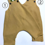 【ペア割】サルエル風のシルエットがかわいいサロペット（ベビー80〜90）