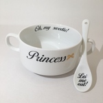 【女の子用】 ネーム入り スープマグ&スプーン　* 名入れ * 出産祝い * プレゼント *  名前入り * 離乳食