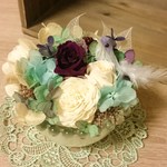 紫衣様ご注文専用ページ＊小鳥付き分＊パープル×ホワイトブルーの涼やかアレンジ♪