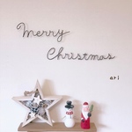 《受注制作》🎄クリスマス🎄merry christmasワイヤーウォールデコ（cute）《虫ピン付き》