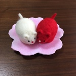 干支 ねずみ お正月飾り（羊毛フェルト置物）
