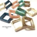 10pcs★baked square big beads（アクリルビーズ）
