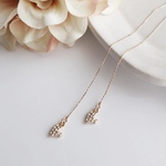 ラスト１点☆流れる華奢ラインのキラキラハートピアス♡上品