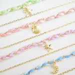 選べるチャーム♪グラデ２連ブレスレット