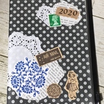 2020年スケジュール手帳（コラージュデザイン）⑥水玉ブラックＢ