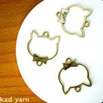 10個・レジン枠・猫(蝶ネクタイ)