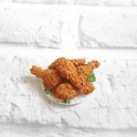  再販 ミニチュア フライドチキン ドラム5個セット お皿付き 