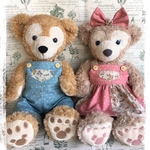 ダッフィー&シェリーメイ☆ペアコスチューム(ドット×花柄)