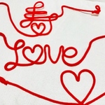 運命の赤い糸♡寿、Love、ハート 3点セット 前撮りアイテム