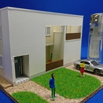 ◇ジオラマ風ミニチュア建築模型◇　スケール1/87　置物　雑貨　インテリア　鉄道模型