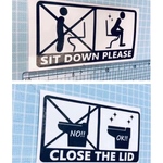 SIT  DOWN PLEASE ステッカーセット