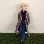 バービー人形◎ロングコート◎リバティー生地　ドール服