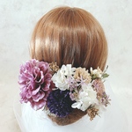 送料無料！［再販］髪飾り〜PURPLE〜   結婚式 ウェディング ヘッドドレス 前撮り 成人式前撮り