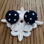 ドット♡イヤリング＊Navy