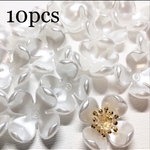 送料無料❤️大きめのパールフラワービーズキャップ♡10個