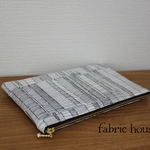 (受注制作品)手書き風模様の通帳カードいれポーチ