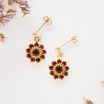 Vintage Flower Swarovskiピアス