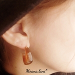 フープピアス(べっ甲風)