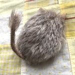 デグー の後ろ姿ブローチ（グレー）