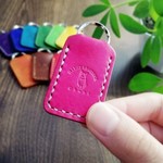 手染めの本革キーホルダー/選べるレザーストラップ