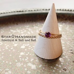 5セット限定 Special set ♡アメジストリング&Ball andBallリング
