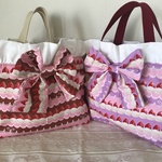 リボンブローチ付き♪クリームたっぷりショートケーキのコロリンバッグ２種
