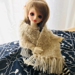 ドール用　ストール　フリンジ付き