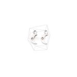 PDT-2132-R【2個入り】キュービッククレセントペンダント,Cubic Crescent Pendant