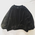 針抜きニット ソデ8ブ ブラック