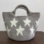 【hrmpiro様オーダーご確認専用】マルシェバッグ モカ×スター