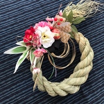 稲から育てたしめ縄・お正月飾り  青海波