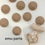 凸凹Mat cabochon beige 6p