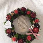 松ぼっくりのクリスマスリース