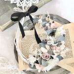 クリクラシカルなティアドロップ型のリース  ＊ クリスマスリース フラワーリース 結婚祝い 誕生日プレゼント  クリスマス