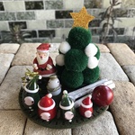 ガラスのクリスマスオブジェ (サンタC)