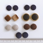 *1点限定* /カボション アソート/ ハンドメイド パーツ ビーズ アクリル 素材 ピアス イヤリング カボション コーデュロイ レザー ベロア 秋冬