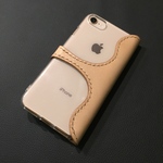 iPhone用 手帳型 本革製ケース タイプH-3【受注製作】
