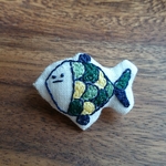 さかな刺繍ブローチ