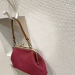 葡萄茶色    小さめがま口バック