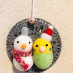 セキセイちゃん＆スノーマン⛄️
