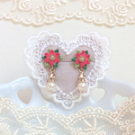 ポインセチア　シンプルピアス