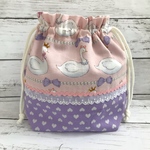 ゆめかわ スワン 弁当袋