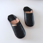 <minne限定1足>　アウトレット  シンプルバブーシュ　ＰＡＰＡ　ノワール