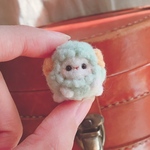 ＊まんまるひつじちゃん＊ミントグリーン《羊毛フェルト》