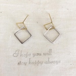 silver925Ｗsquare pierce