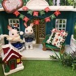 ホワイトクリスマスクッション☆インテリアに(*^_^*)