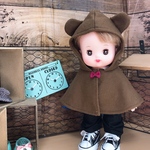   👗メルちゃん ネネちゃん ソランちゃん レミンちゃんの服 ポンチョ（🐻ブラウン）